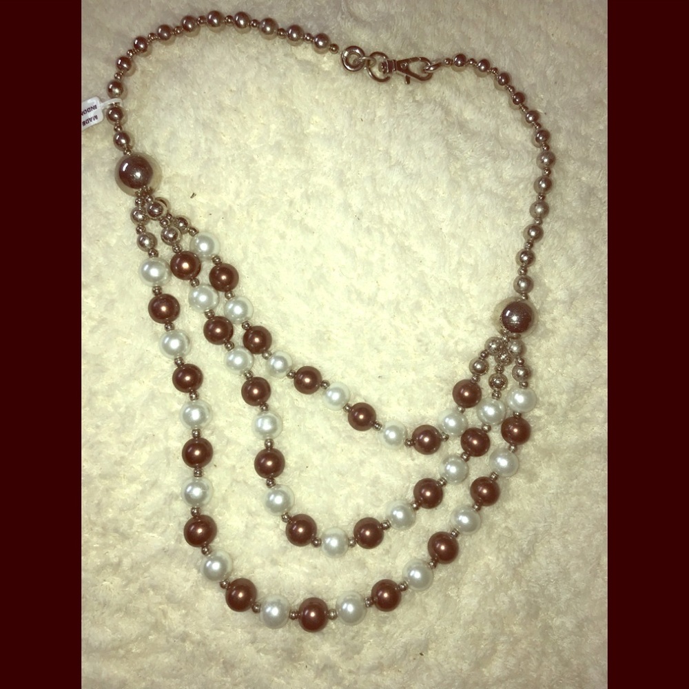 Brown and white pearls